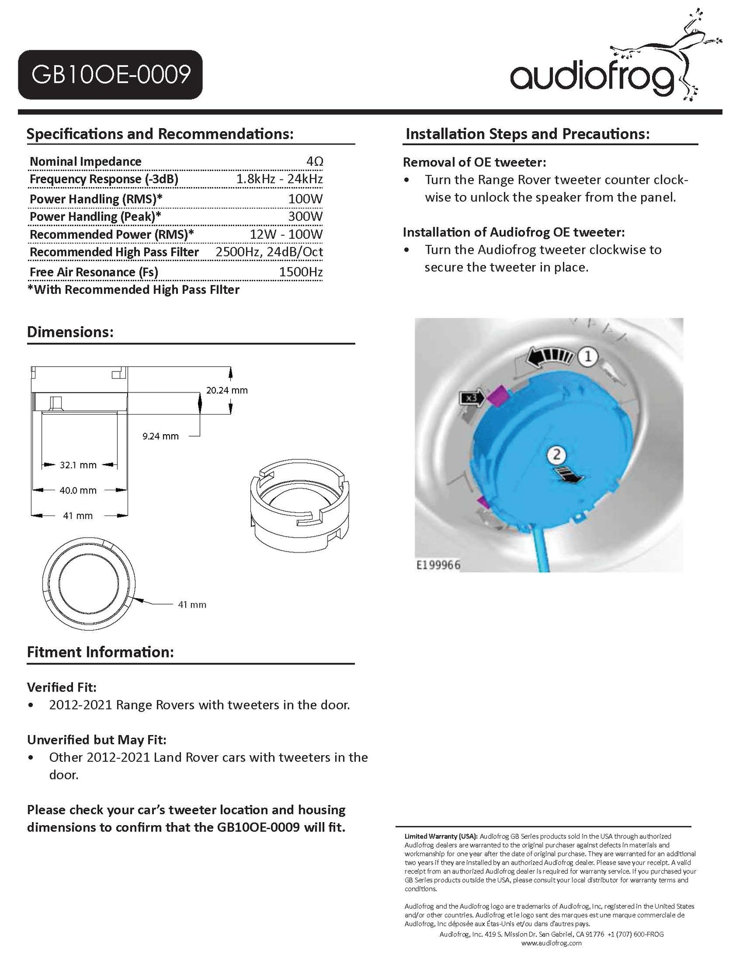 Audiofrog GB10OE-0009 (ROVER)