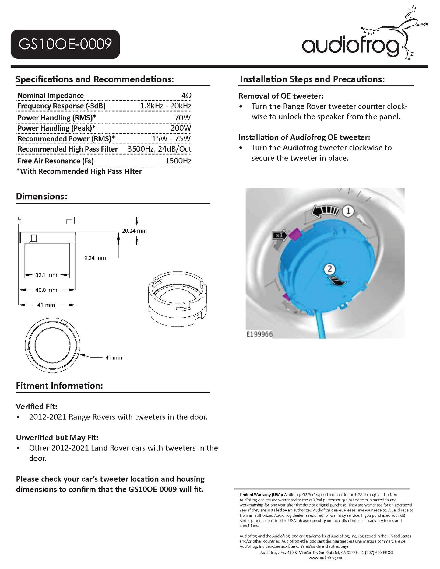 Audiofrog GS10OE-0009 (ROVER)