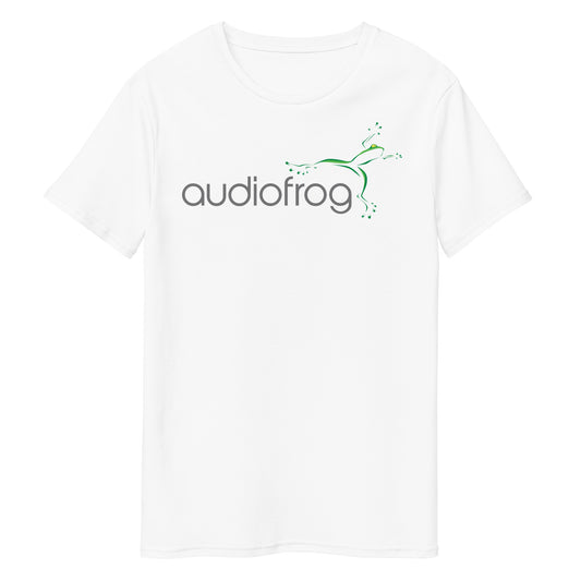 Premium White Audiofrog Original Logo-T Shirt