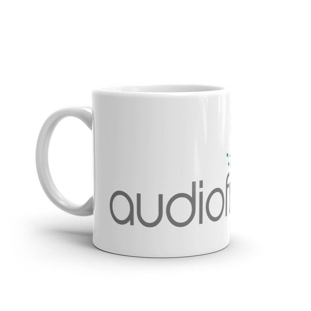 White Mug Original Audiofrog Logo