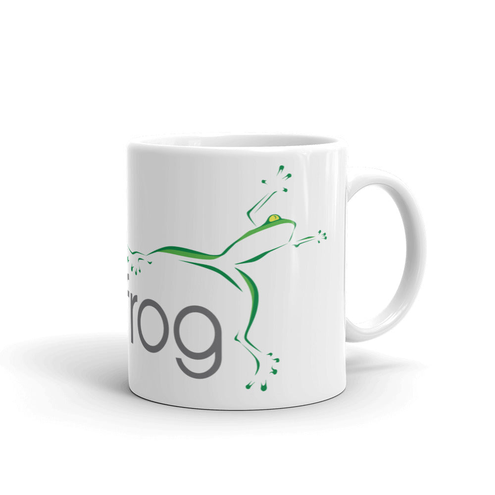 White Mug Original Audiofrog Logo