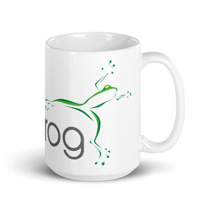 White Mug Original Audiofrog Logo